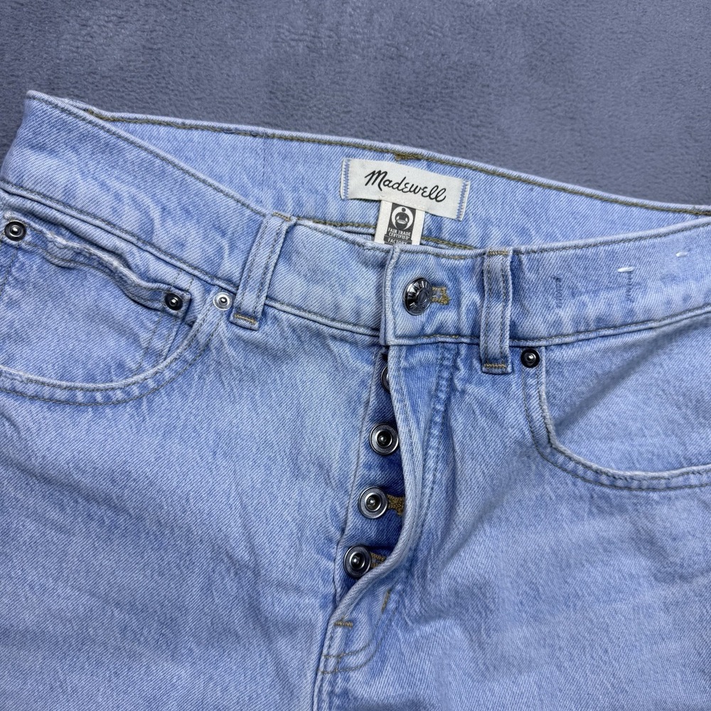 Madewell Jeans Womens 24x33 The Dean Easy Straight Jean ButtonFly Light Wash USA - Picture 2 of 10